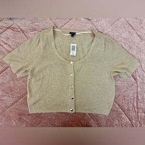 Torrid short sleeve cropped cardigan